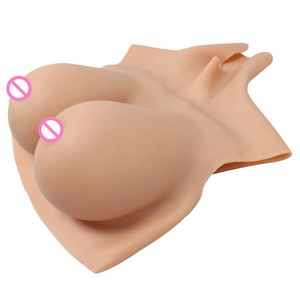 K ถ้วยเต้านมซิลิโคนรูปแบบสมจริงปลอม Boobs หัวนม Enhancer Crossdresser หญิง Transgender ชุดคลุมเตียง K ถ้วย - Product Image 2