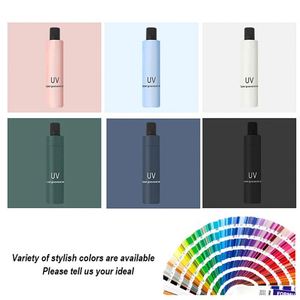 Parapluies miniatures automatiques pliables coupe-vent en gros avec pochette, parapluie solaire UV personnalisé avec logo - Product Image 3