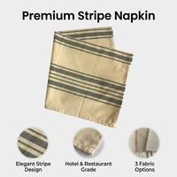 Serviettes en Gros Blanches Rayées – Taille Personnalisée, Design Élégant à Rayures – Qualité Hôtelière et Restauration