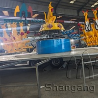 Manège Kangourou pour Enfants à Fixation sur Remorque, pour Aire de Jeux Intérieure et Extérieure, Manège de Parc d'Attractions, Point Photo