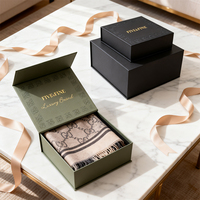 Coffret Cadeau de Luxe pour Châle d'Hiver à Fermeture Magnétique, en Matériaux Recyclés, Boîtes Rigides Personnalisables pour Femmes Musulmanes Portant un Hijab
