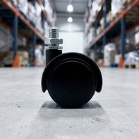 Roue pivotante silencieuse en PU avec frein intégré en PP, robuste, neuve, fournie par l'usine, capacité de charge 10 kg, pour poussettes et aspirateurs