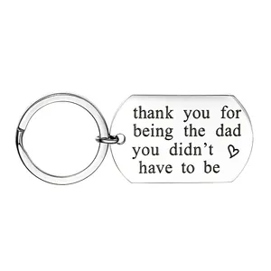 पिता दिवस उपहार स्टेनलेस स्टील के गहने पुरुषों कस्टम कीरिंग धन्यवाद देने दिनों के लिए चाबी का गुच्छा कुंजी श्रृंखला धातु