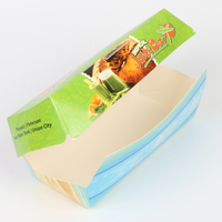 Proveedor de Envases de Comida Rápida Ecológicos a Base de Agua, Caja para Hot Dogs con Impresión Personalizada, Resistentes a la Grasa y Desechables