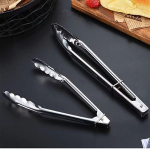 Stainless Steel Food Tongs Heat Resistant Oven Safe For Grilling Steak Bread Barbecue Utensils - Product Image 4