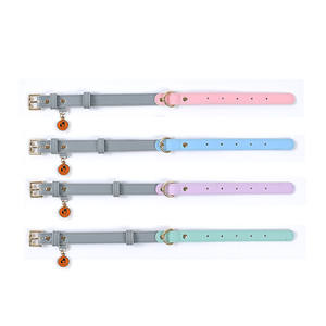 Correa de cuero para perros y gatos, accesorio de marca personalizada con nombre, para exteriores, <span class=keywords><strong>collar</strong></span> clásico para mascotas y bolsa de caca, PU - Product Image 5