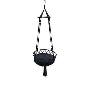 Venta directa de fábrica 33LBS capacidad tejida a mano Boho macramé colgante gato <span class=keywords><strong>hamaca</strong></span> para dormir, jugar, escalar y descansar - Product Image 1