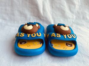 Ciabatte Blu Scuro con Suola in EVA da 20MM, Ammortizzate, Punta Aperta, per Tutte le Stagioni, da Casa, con Decorazione Stampa 3D - Product Image 5