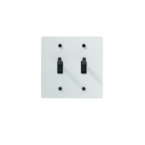 White-B Brass Panel Plate American Standard Brass Knurled Toggle Home Switch 15A GFCI USB Socket 110V Dimmable LED DIMMER