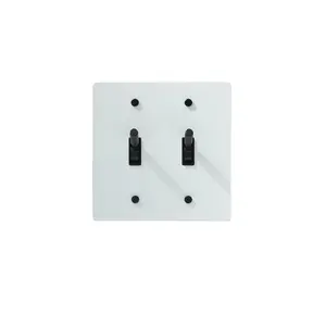 Placa de panel de latón blanco-B, interruptor de palanca moleteada de latón estándar americano, enchufe USB de 15A GFCI, atenuador LED regulable de 110V