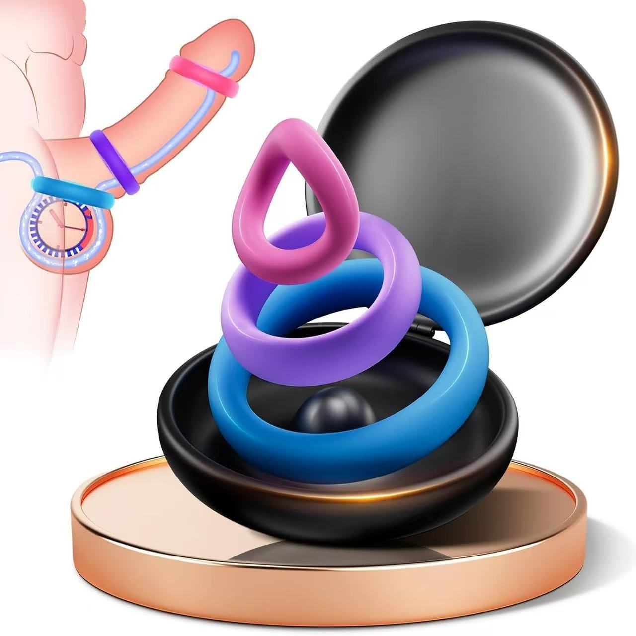 penisring cupe Male Penis Ring Pump Sucking Cup Masturbators Man Glans Vibrating  Enlargement main image 0
