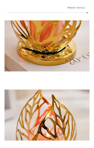 Portacandele in Metallo a Forma di Foglia Candela Profumata Aromatica Decorazione per San Valentino <span class=keywords><strong>Tavolo</strong></span> Bagno Matrimonio Cena Festa - Product Image 6