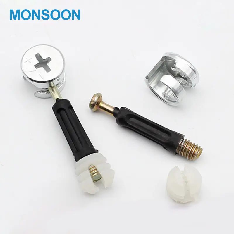 Monsoon Furniture Hardware Zinc Alloy Fastener Connecting Joint Bolt Fitting Dowel Eccentric Cam