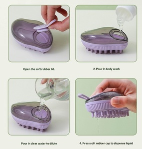 Spazzola Flessibile in Silicone per il Bagno degli Animali Domestici, Spazzola per la Pulizia del <span class=keywords><strong>Cane</strong></span>, Massaggio Delicato, Strumento per la Toelettatura Non Tossico - Product Image 6