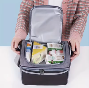 Sac isotherme réutilisable bicolore imperméable pour boîte à lunch, idéal pour l'école, le travail et les pique-niques (vente en gros) - Product Image 4