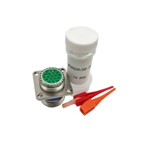 D38999/20FD19PE D38999 Industrial Circular Connector 14 Pin Female Receptacle Jam Nut for Control Cabinet D38999 Connector