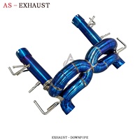 Sistem Knalpot Catback Titanium untuk Ferrari SF90 3.9T V8 2020-2021 Baja Tahan Karat 304 Knalpot Sport Berkatup Pemasangan Langsung