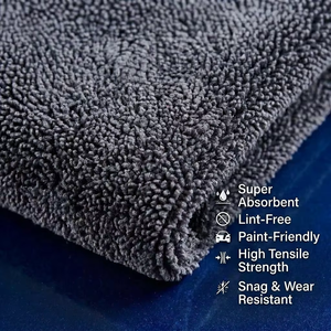 Serviette de lavage de voiture en microfibre professionnelle, super absorbante, à simple face, à poils torsadés, séchage rapide, sans peluches, sans rayures - Product Image 3