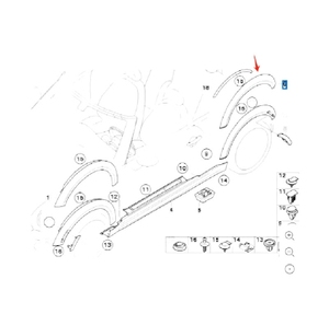 Imprimación de cejas de rueda trasera izquierda 51777157105 para <span class=keywords><strong>Mini</strong></span> <span class=keywords><strong>Cooper</strong></span> R55 R56 - Product Image 4