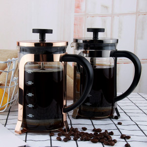 Cafetière à piston <span class=keywords><strong>en</strong></span> <span class=keywords><strong>verre</strong></span> borosilicate avec cadre <span class=keywords><strong>en</strong></span> acier inoxydable, <span class=keywords><strong>verre</strong></span> résistant à la chaleur, cafetière à piston moderne - Product Image 6
