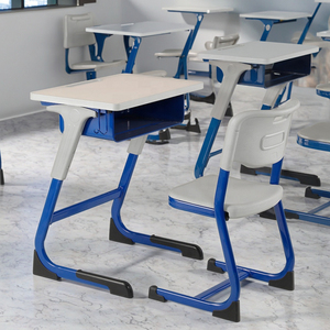 Meubles scolaires, bureaux, chaises et tables, bureau d'écolier <span class=keywords><strong>en</strong></span> MDF fantaisie avec boîte à livres <span class=keywords><strong>en</strong></span> métal - Product Image 5