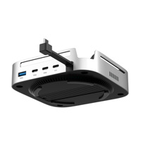 Station d'accueil en alliage d'aluminium 9-en-1 avec interface Type C 10 Gbps et câble unique en stock