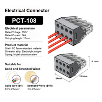 Mini conector de cableado de cable rápido de fábrica original conector de terminal rápido enchufable compacto universal