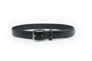 Cinturón de negocios <span class=keywords><strong>reversible</strong></span> clásico cortado a medida personalizado con hebilla de aleación de textura deportiva negra Material de plástico PU de estilo informal - Product Image 3