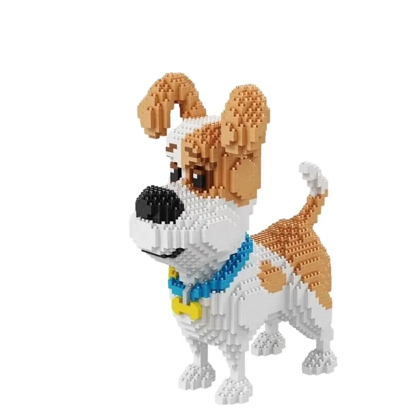 Bellady micro-particle building blocks corky pet dog and cat assembly boy and girl Toy Schnauzer Husky