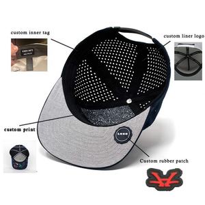 Gorras de Béisbol Personalizadas de 6 Paneles con Bordado 3D en Amarillo de Dos Tonos, Impermeables, con Visera Plana - Product Image 5