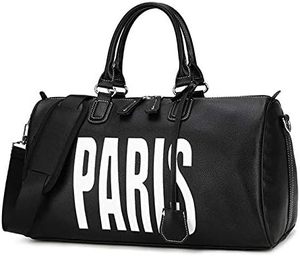 Bolsa de Viaje Deportiva Grande de Cuero PU Personalizada BEARKY, Negra, Impermeable, para Hombre - Product Image 2