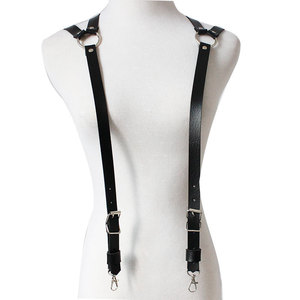 Correas de cuero Pu nueva moda al por mayor de ocio para hombres correa de hombro diseño ajustable ropa interior Sexy tirantes abrazadera - Product Image 6