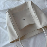 Tas Tote Kanvas Tebal Custom Print Logo Sederhana untuk Grosir, Kapasitas Besar, Tas Belanja Reusable