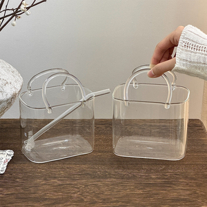 Mignon verre en forme de sac, résistant à la chaleur, en verre borosilicate de haute qualité, pour thé glacé, jus, smoothie - Product Image 3