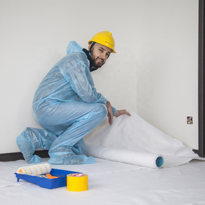 Feutre de protection de sol auto-adhésif blanc protecteur collant polaire de couverture de peinture en feutre blanc - Product Image 1