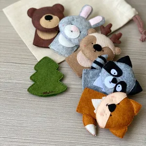 forest woodland animals felt finger puppet finger toys finger theater puppet play set