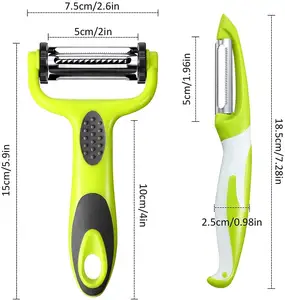 Venda quente Cozinha Gadgets Multifuncional Aço Inoxidável Fruta Batata Julienne Vegetable Paring Peeler