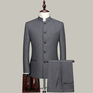 2025 nuovo <span class=keywords><strong>abito</strong></span> da <span class=keywords><strong>uomo</strong></span> stile <span class=keywords><strong>giovanile</strong></span> 2 pezzi per <span class=keywords><strong>uomo</strong></span> cinese colletto in piedi <span class=keywords><strong>abito</strong></span> da sposa Slim Fit tuta Zhongshan - Product Image 3