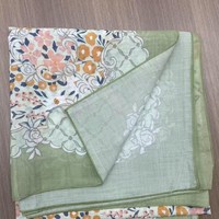 Foulard Hijab Ethnique Personnalisé pour Femmes Tudung Bawal Voile de Coton Respirant Imprimé Quatre Saisons Logo & Design Personnalisés