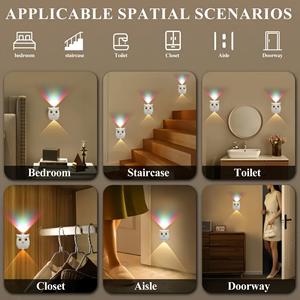 Lámpara de Noche Inteligente con Sensor de Movimiento, Diseño de Búho, Creativa, para Entrada, Dormitorio, Mesita de Noche, Pasillo, Lámpara de Pared - Product Image 2