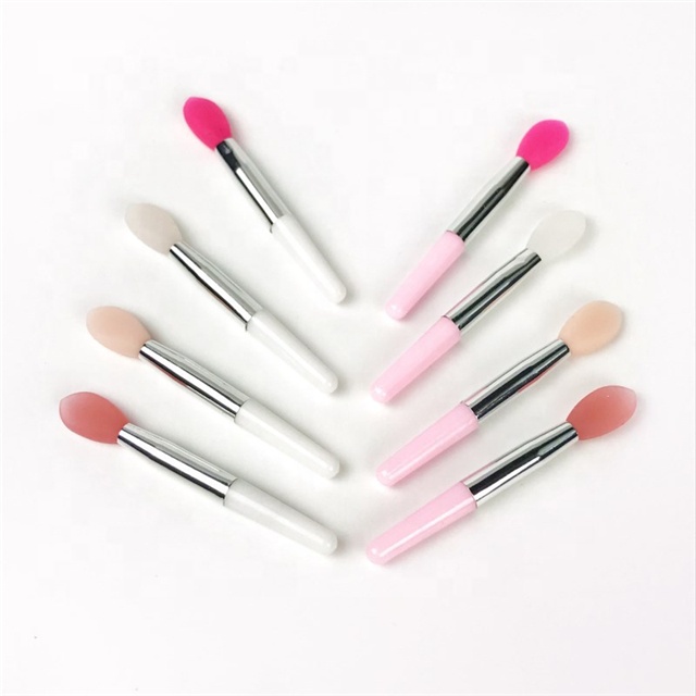 China manufacturer mini spatula cosmetic lip brush silicone eye cream applicator