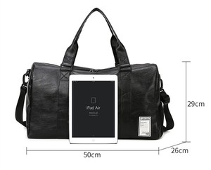 กระเป๋าเดินทางหนัง PU สำหรับผู้ชายกระเป๋าซิปสำหรับเล่นกีฬาฟิตเนสยิม - Product Image 4