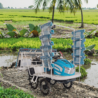 Transplanteur de riz à essence à 4/6/8 rangs pour la vente, prix du transplanteur de riz pour les rizières