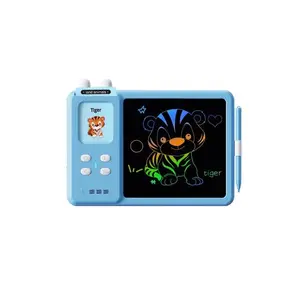 Children's LCD graffiti 224 content rabbit painting writing pad early education with sound card machine 2 in 1 rechargeable toys