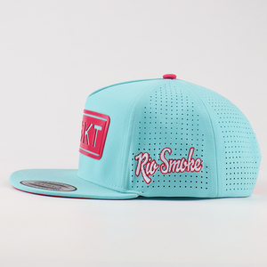 Mens Chất lượng cao 5-panel được trang bị mũ cao su vá Logo tùy chỉnh Thể Thao Snapback cap phẳng vành Snapback poly + Spandex phổ biến vải - Product Image 4