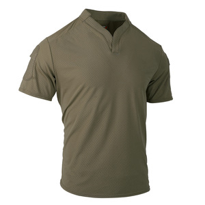 DF25 Brown green summer clothes Black Short Sleeves Gym <b>Trainer</b> T Shirt Breathable Polyester Fitness Apparel All Seasons - Product Image 1