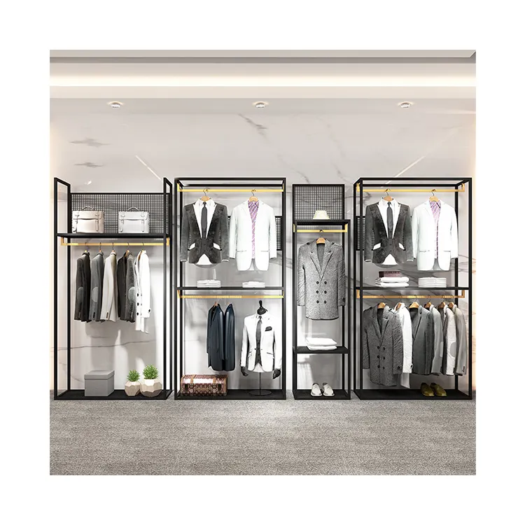 Kainice oem/odm clothing rack suit display stand garment racks for showrooms shop display shelf for clothes product display