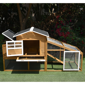 โรงเรือนเลี้ยงไก่ไม้กลางแจ้ง ขายส่ง โรงเรือนไก่ขนาดใหญ่แบบฟาร์ม พร้อมกล่องวางไข่ พื้นที่วิ่งเล่น คอกไก่ - Product Image 4