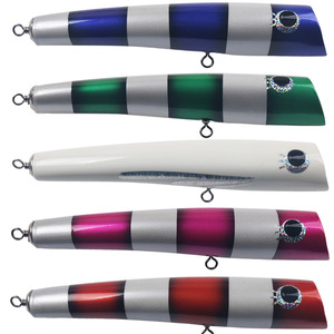 Señuelo de superficie tipo popper de 120g, de madera, biónico, artificial, para pesca en el mar, pesca de agua salada, pesca de arrastre, señuelo tipo lápiz. - Product Image 1