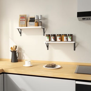 Étagères flottantes en bois et fer, robustes, vintage, pour montage mural, étagères suspendues, rangement pour épices dans la salle de bain, chambre à coucher, bureau, <span class=keywords><strong>salon</strong></span> - Product Image 4